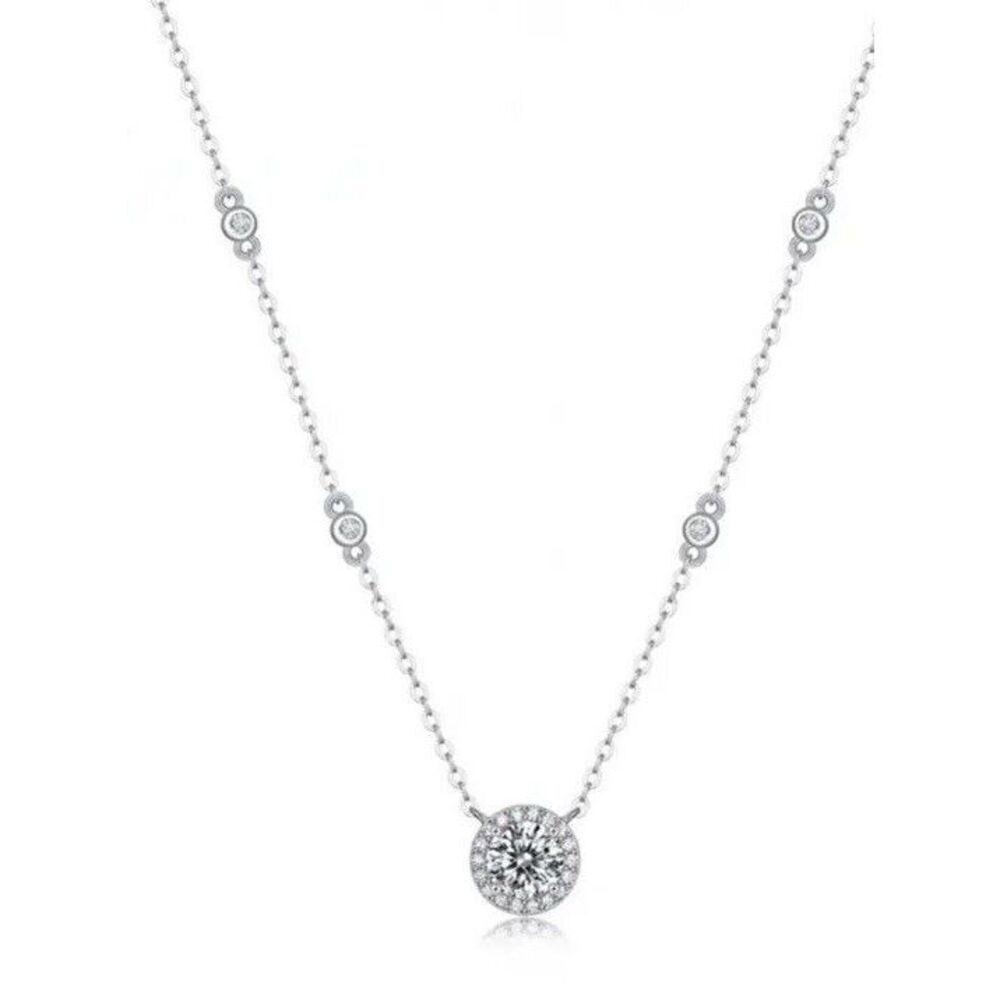 925sterling Silver Moissanite Necklace 55$